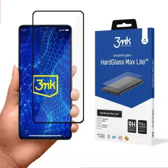 3mk tvrzené sklo HardGlass Max Lite Black pro Redmi Note 12 Pro / Note 12 Pro+