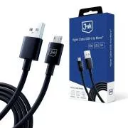 3mk datový kabel - Hyper Cable A to Micro 1.2m 5V 2, 4A, černá