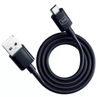 3mk datový kabel - Hyper Cable A to Micro 1.2m 5V 2, 4A, černá