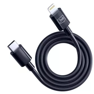 3mk datový kabel - Hyper Cable C to Lightning 20W 1.2m, černá