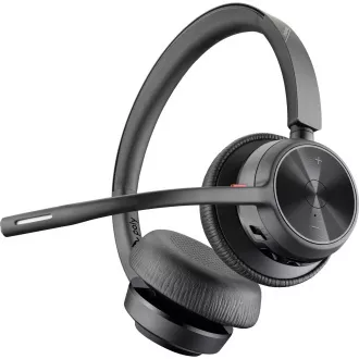 Poly Voyager 4320 bezdrátová náhlavní souprava, BT700 USB-C adaptér, stereo, nabíjecí stojánek