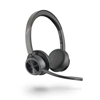 Poly Voyager 4320 MS Teams bezdrátová náhlavní souprava, BT700 USB-C adaptér, stereo, nabíjecí stojánek