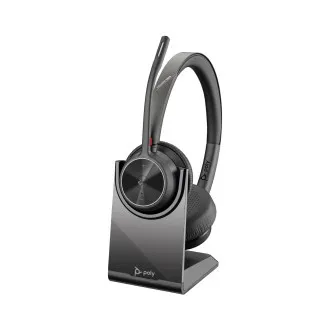 Poly Voyager 4320 MS Teams bezdrátová náhlavní souprava, BT700 USB-C adaptér, stereo, nabíjecí stojánek