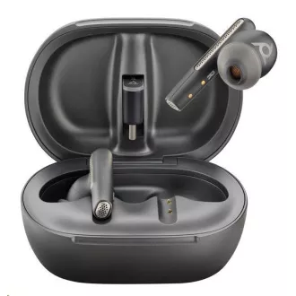 Poly Voyager Free 60+ bluetooth headset, BT700 USB-C adaptér, dotykové nabíjecí pouzdro, černá
