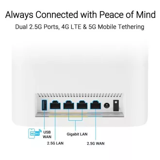 ASUS ZenWifi BT8 2-pack, WiFi7 Extendable Router, AiMesh, 1x WAN, 3x LAN, 1x 3.0