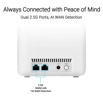 ASUS ZenWifi BD4 2-pack, WiFi7 Extendable Router, AiMesh, 2x WAN/LAN