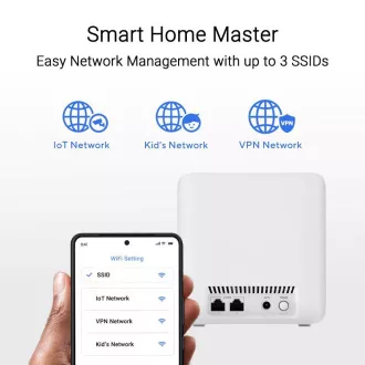 ASUS ZenWifi BD4 1-pack, WiFi7 Extendable Router, AiMesh, 2x WAN/LAN ASUS ZenWifi BD4 1-pack, WiFi7 Extendable Router, AiMesh, 2x WAN/LAN