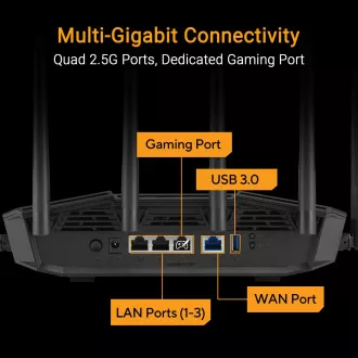 ASUS Herní Router TUF-BE9400 3-pásmový WiFi7 Router, 1x WAN, 3x LAN, AiMesh