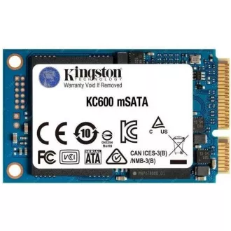 Kingston SSD 512GB KC600 SATA3 mSATA (R:550, W:520MB/s)