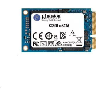 Kingston SSD 512GB KC600 SATA3 mSATA (R:550, W:520MB/s)