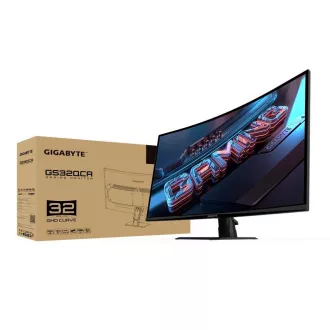 GIGABYTE LCD - 32" Gaming monitor GS32QCA, Prohnutý VA 1500R, 2560x1440 QHD, 180Hz, 3500:1, 250cd/m2, 1ms, 2xHDMI, 1xDP GIGABYTE LCD - 32" Gaming monitor GS32QCA, Prohnutý VA 1500R, 2560x1440 QHD, 180Hz, 3500:1, 250cd/m2, 1ms, 2xHDMI, 1xDP