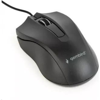 GEMBIRD myš MUS-3B-01, drátová, optická, 1000 dpi, USB, černá
