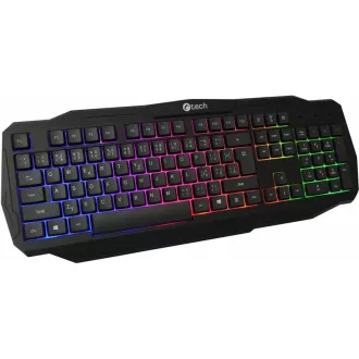 C-TECH klávesnice Arcus (GKB-15), casual gaming, CZ/SK, duhové podsvícení, USB