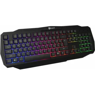 C-TECH klávesnice Arcus (GKB-15), casual gaming, CZ/SK, duhové podsvícení, USB