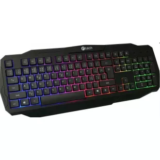 C-TECH klávesnice Arcus (GKB-15), casual gaming, CZ/SK, duhové podsvícení, USB