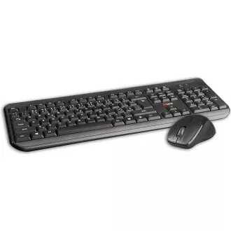 C-TECH klávesnice s myší WLKMC-01, USB, bílá, wireless, CZ+SK