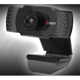 C-TECH webkamera CAM-11FHD, 1080P full HD, mikrofon, černá