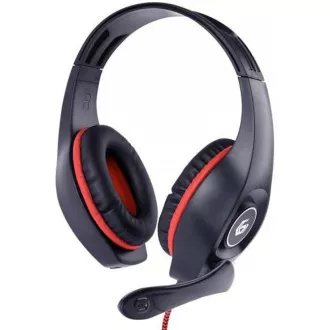 GEMBIRD sluchátka s mikrofonem GHS-05-O, gaming, černo-oranžová, 1x 4-pólový 3, 5mm jack