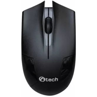 C-TECH myš WLM-07, bezdrátová, 1200DPI, 3 tlačítka, USB nano receiver, černá