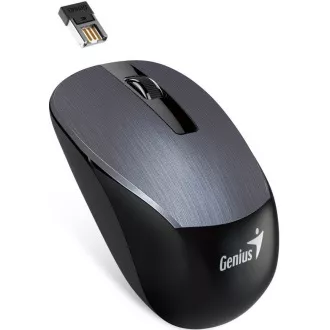GENIUS myš NX-7015/ 1600 dpi/ Blue-Eye senzor/ bezdrátová/ kovově šedá