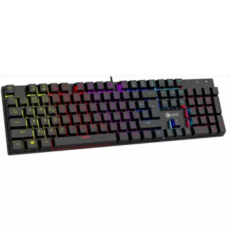 C-TECH mechanická klávesnice Morpheus, casual gaming, CZ/SK, červené spínače, RGB podsvícení, USB