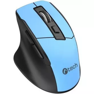 C-TECH myš Ergo WLM-05, bezdrátová, 1600DPI, 6 tlačítek, USB nano receiver, modrá