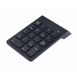 GEMBIRD numerická klávesnice KPD-W-02, bezdrátová 2.4GHz, černá GEMBIRD numerická klávesnice KPD-W-02, bezdrátová 2.4GHz, černá
