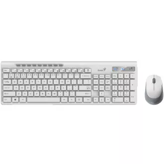 GENIUS set klávesnice + myš SlimStar 8230/ USB/ bílá/ CZ+SK layout