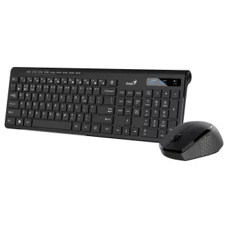 GENIUS set klávesnice+myš SlimStar 8230, Bezdrátový set Bluetooth + 2, 4GHz, USB, CZ+SK layout, černá