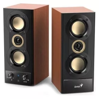 GENIUS reproduktory SP-HF800BT, 2.0, 20W, Bluetooth, 3.5mm Jack, dřevěné