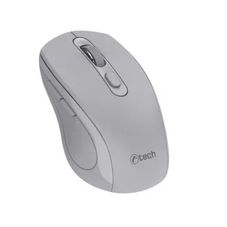C-TECH myš Dual mode WLM-12GR, bezdrátová, 1600DPI, 6 tlačítek, šedá, USB nano receiver