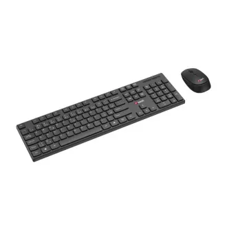C-TECH klávesnice s myší WLKMC-03, Bezdrátový set 2.4GHz, CZ, Černá