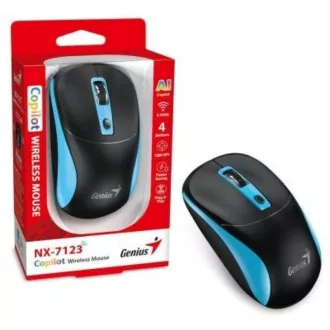 GENIUS myš NX-7123/ 1200 dpi/ bezdrátová/ Copilot/ černo-modrá