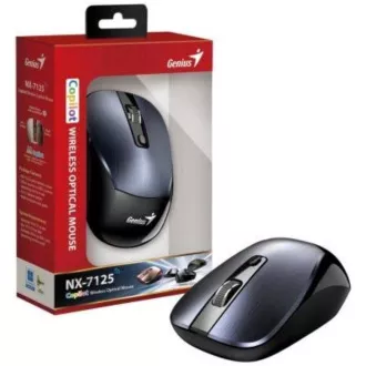 GENIUS myš NX-7125 Iron Grey/ 1200 dpi/ bezdrátová/ Copilot/ kovově šedá