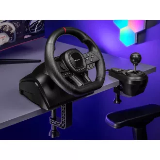 TRACER Volant SimRacer 6v1, Volant, Pedály, Manuální převodovka, černá TRACER Volant SimRacer 6v1, Volant, Pedály, Manuální převodovka, černá
