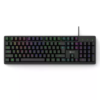 C-TECH Klávesnice Riven, Drátová USB, černá