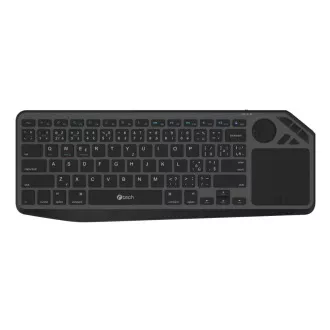 C-TECH Klávesnice WLTK-02, Bezdrátová, Touchpad, černá