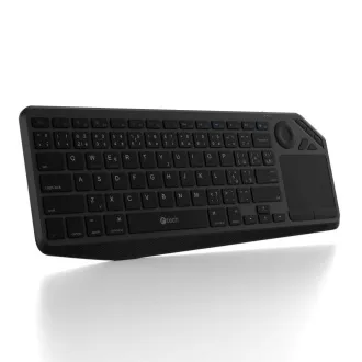 C-TECH Klávesnice WLTK-02, Bezdrátová, Touchpad, černá