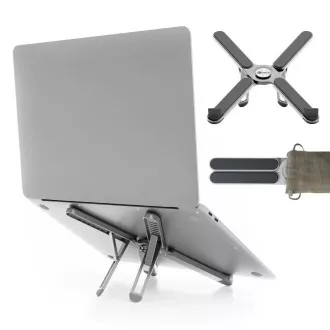 C-TECH Stojan na notebook Quallis NTS-100, do 15, 6", nastavitelný, hliníkový