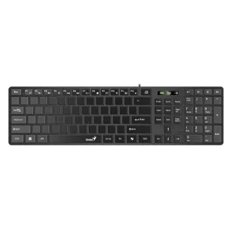 GENIUS Klávesnice Slimstar K500 Education, Bez písmen, Drátová USB, černá