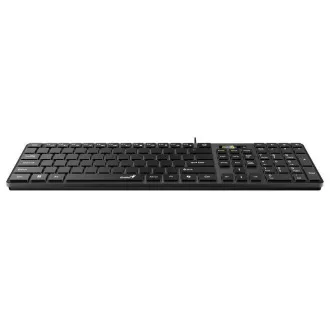GENIUS Klávesnice Slimstar K500 Education, Bez písmen, Drátová USB, černá