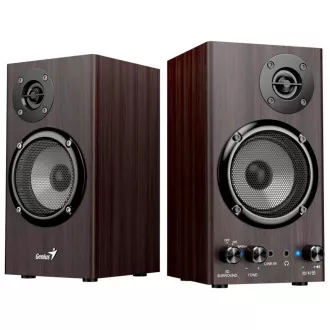 GENIUS Reproduktor SP-HF520BT, BT, 3.5mm jack, 20W, tmavé dřevo