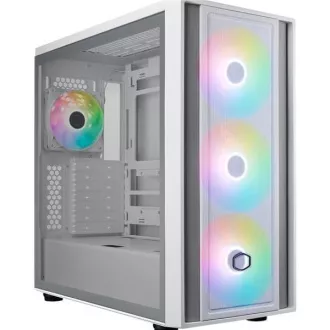 Cooler Master case MasterBox 600, ATX, Průhledná bočnice, 3x 140mm ARGB Fan, 1x 120mm ARGB Fan, ARGB Hub, Bílá