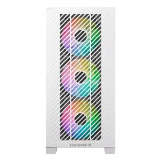 Cooler Master case Elite 301, mATX, Průhledná bočnice, 3x 120mm ARGB Fan, Bílá