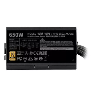 Cooler Master zdroj MWE Gold 650W V3, 120mm, 80+ Gold, ATX 3.1 Cooler Master zdroj MWE Gold 650W V3, 120mm, 80+ Gold, ATX 3.1