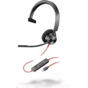Poly Blackwire 3310 náhlavní souprava, USB-C/A adaptér, mono