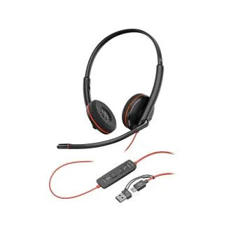 Poly Blackwire 3220 náhlavní souprava, USB-C/A adaptér, stereo Poly Blackwire 3220 náhlavní souprava, USB-C/A adaptér, stereo