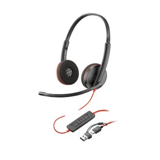 Poly Blackwire 3220 náhlavní souprava, USB-C/A adaptér, stereo Poly Blackwire 3220 náhlavní souprava, USB-C/A adaptér, stereo