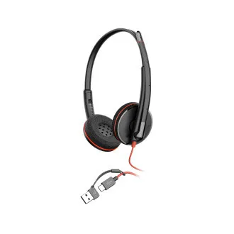 Poly Blackwire 3220 náhlavní souprava, USB-C/A adaptér, stereo Poly Blackwire 3220 náhlavní souprava, USB-C/A adaptér, stereo