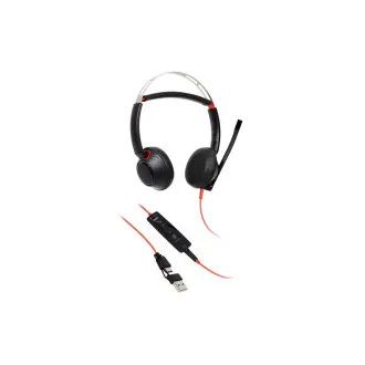 Poly Blackwire 5220 náhlavní souprava, 3.5 mm jack + USB-C/A adaptér, stereo